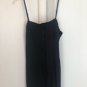 Black button up dress